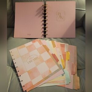 Happy Planner Pink Vegan Leather Premium Planner Cover With Dividers & Rings